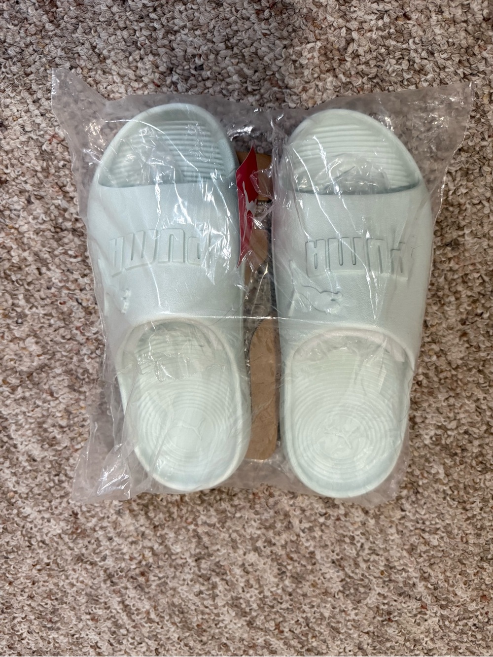 Puma Mint Green Slide Sandals